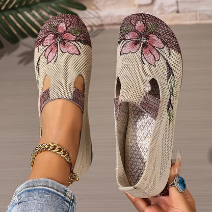 Liora™ レディースシューズ、通気性があり、美しい刺繍入り