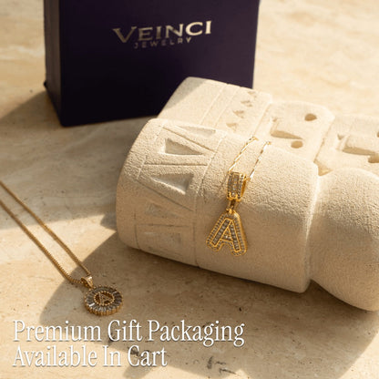Primrose™ イニシャルダイヤモンドネックレス 14k（2個セット）