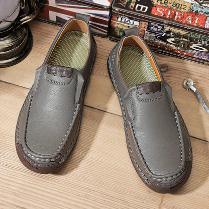 Zorvik | 手作りのステッチと滑り止めソールを備えた男性用ブリティッシュモカシン
