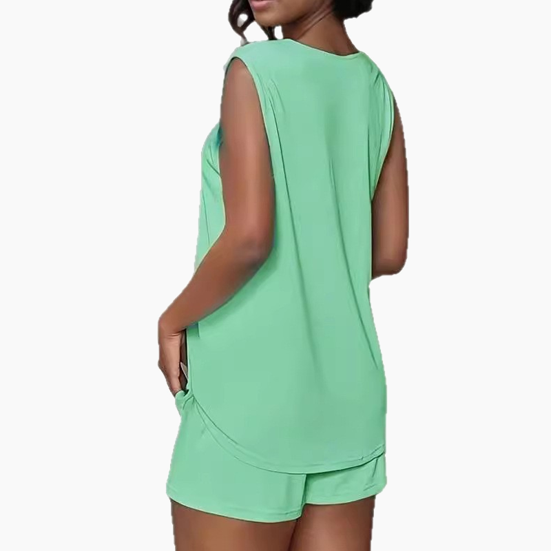 Jovie™ ノースリーブのTシャツとショートパンツの2ピースセット